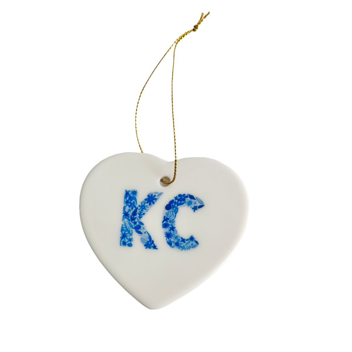 Heart KC Ornament - Blue