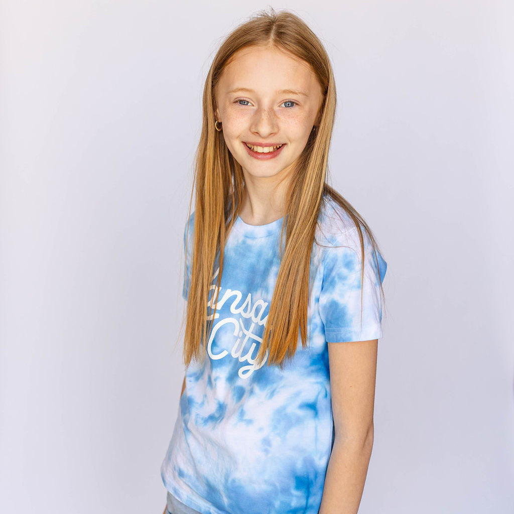 Kansas City Script Tee - Toddler - Blue Tie Dye