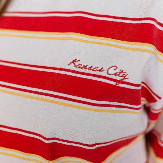 Striped Kansas City Shirt - Red & Yellow