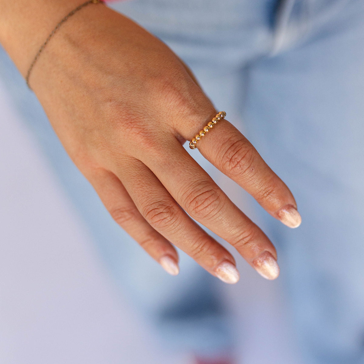 Stretch Ring Stack - Blue