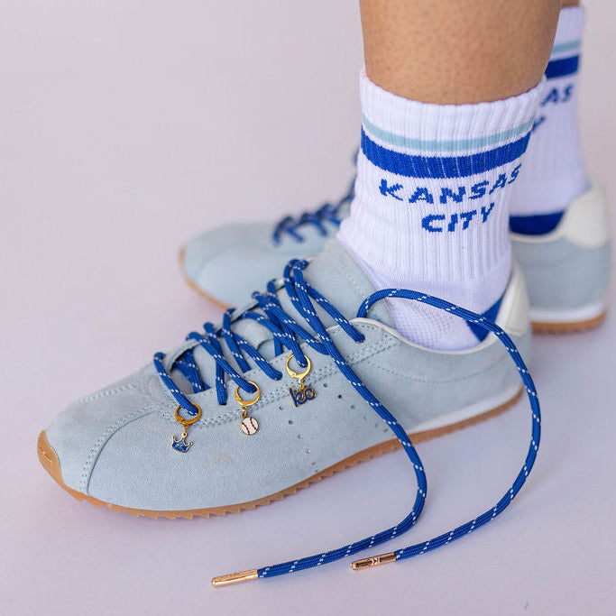 Shoe Charm & Laces Set - Blue