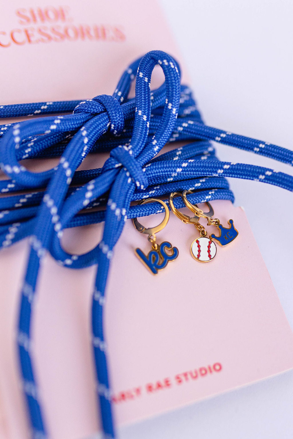 Shoe Charm & Laces Set - Blue