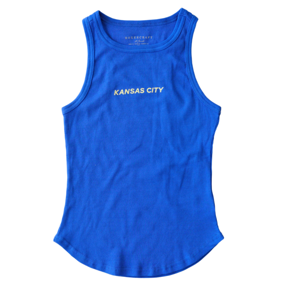 Kansas City Tank Top - Royal Blue w/ Yellow