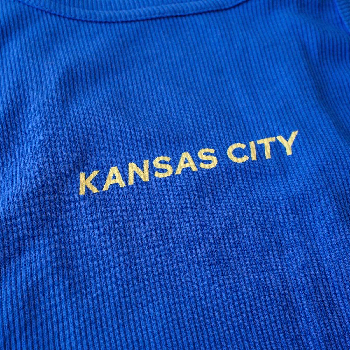 Kansas City Tank Top - Royal Blue w/ Yellow