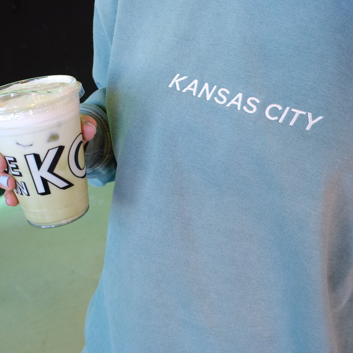 Kansas City Embroidered Sweatshirt - Green