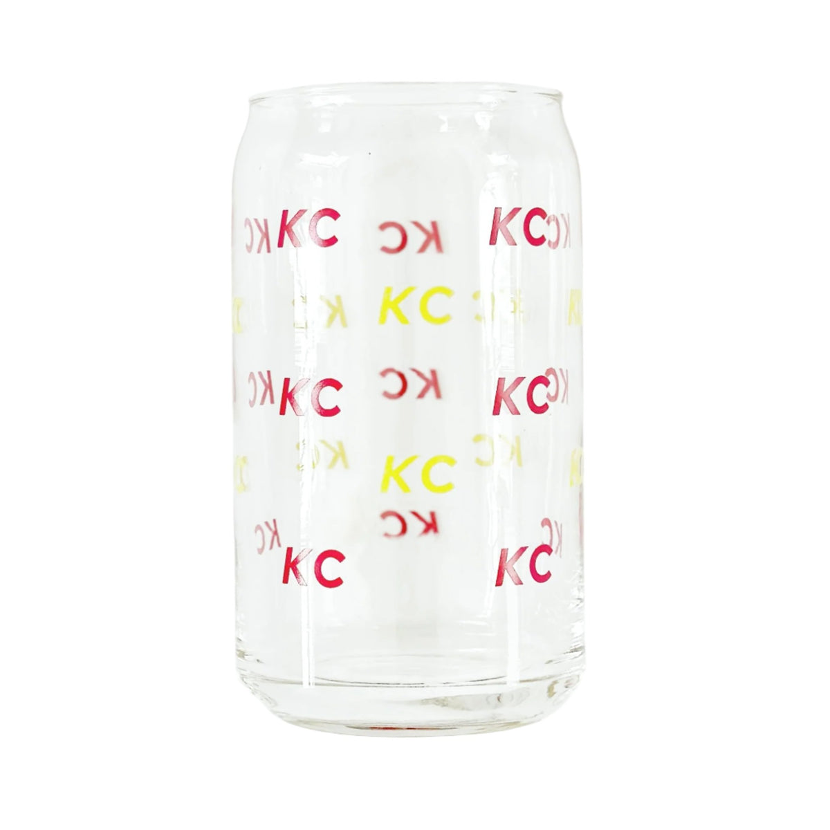 KC Beer Glass - Red & Yellow