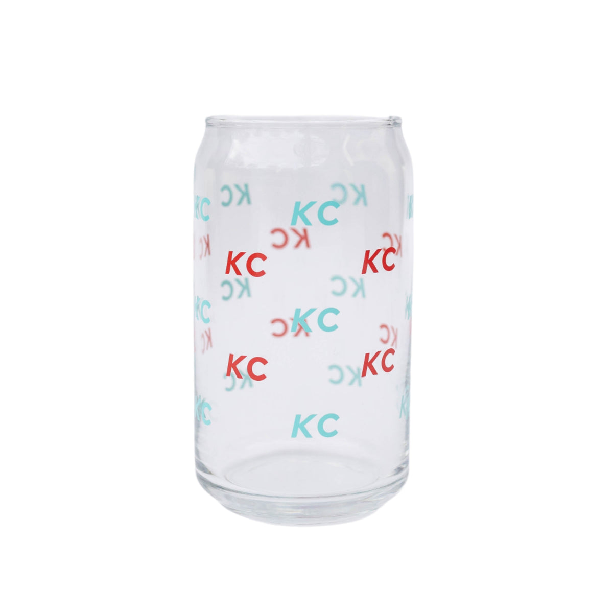 KC Beer Glass - Red & Teal