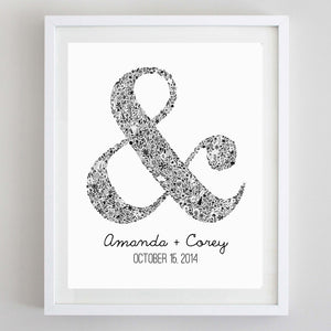 Ampersand Floral Watercolor Print