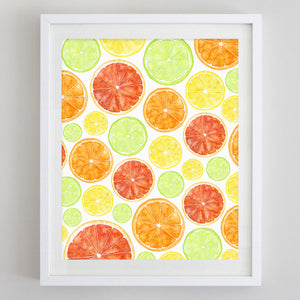 Citrus Watercolor Print