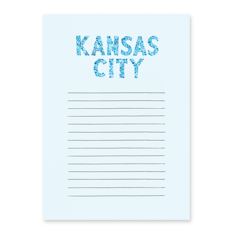 Kansas City Blue Notepad