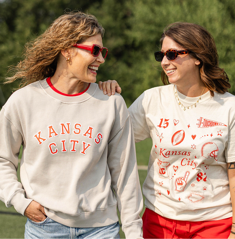 Kansas City Football Vibes Tattoo Shirt - Ivory