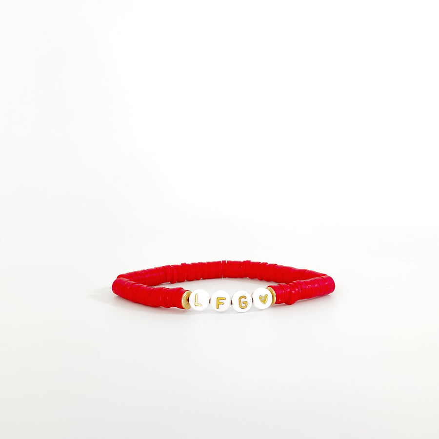 Red Era Bracelet Stack