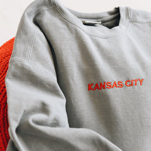 Kansas City Embroidered Sweatshirt - Lavender