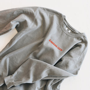 Kansas City Embroidered Sweatshirt - Grey