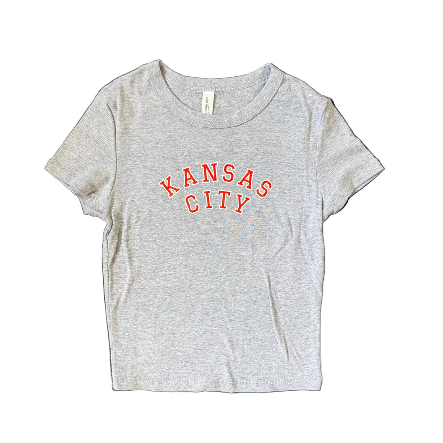 Kansas City Sporty Baby Tee  - Grey