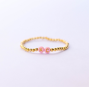 Gold Pink KC Bracelet