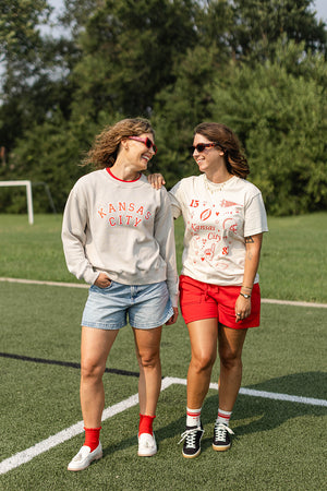 Kansas City Football Vibes Tattoo Shirt - Ivory