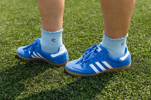 Kansas City Ruffle Socks - Light Blue