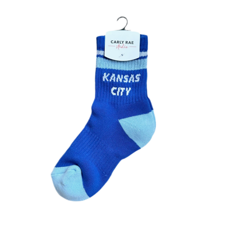 Kids Kansas City Crew Socks - Blue w/ White