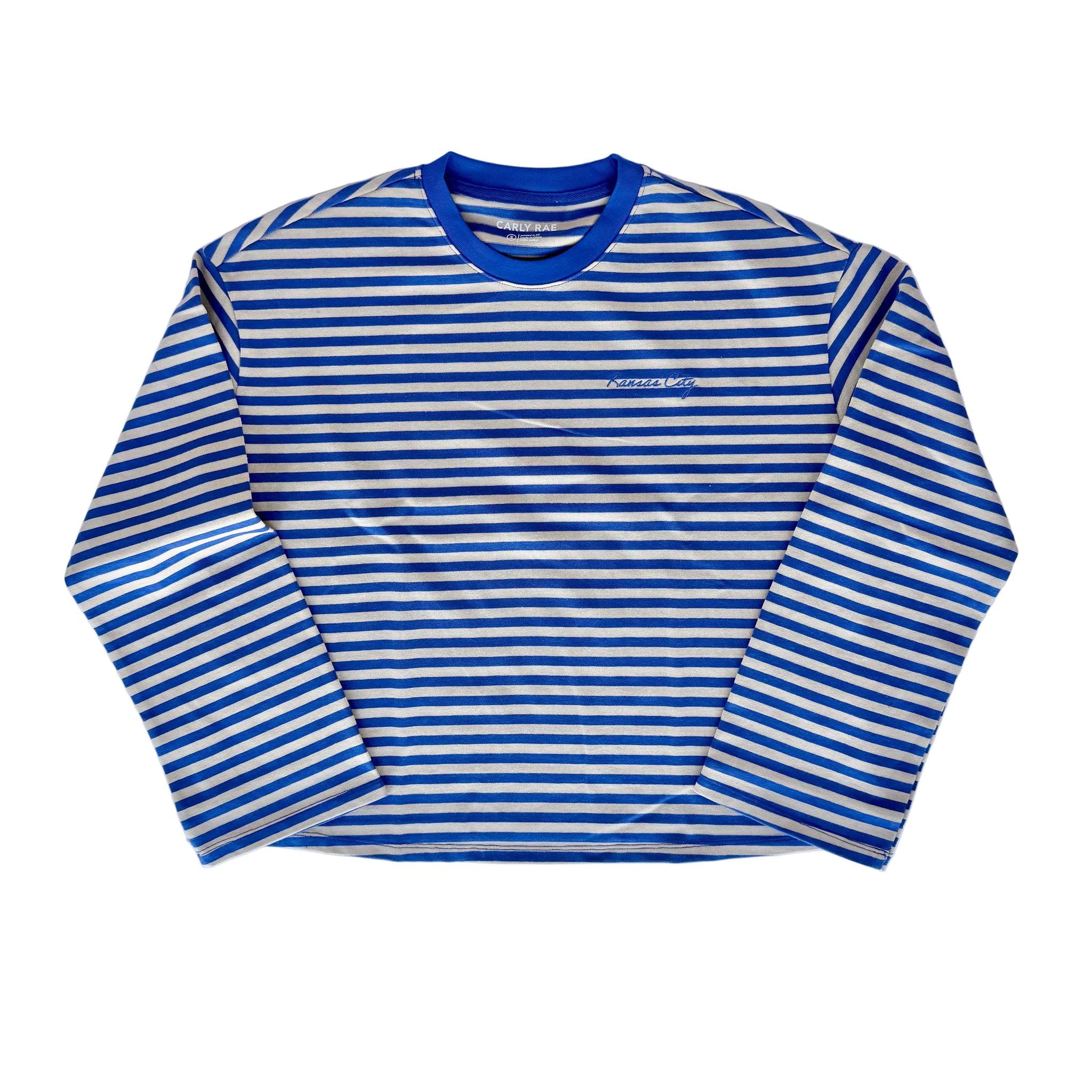 Long Sleeve Striped Shirt - Blue and Khaki