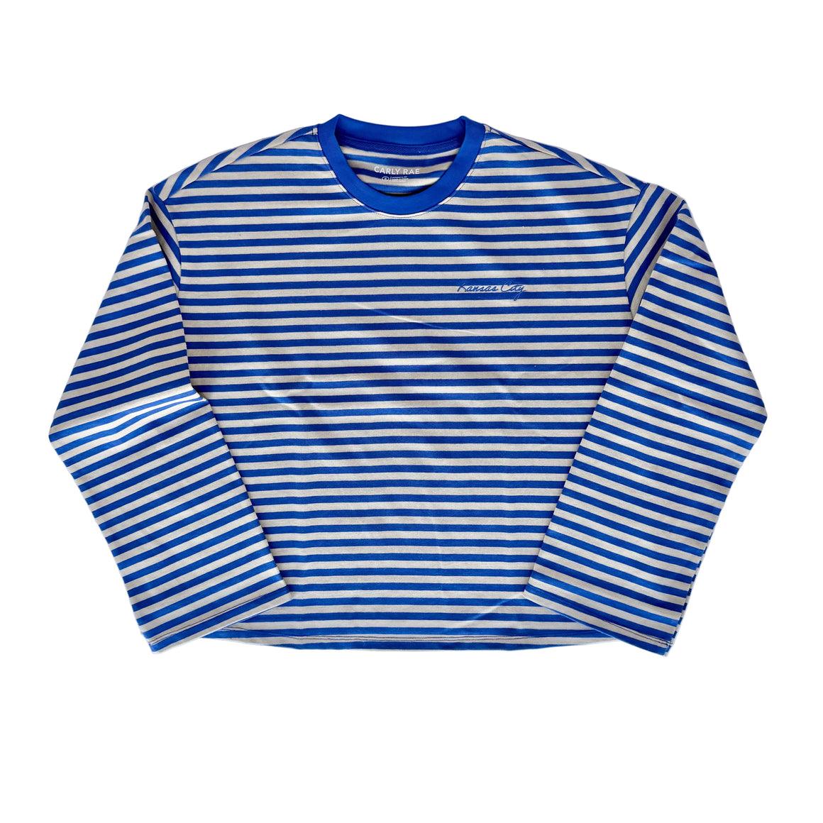 Long Sleeve Striped Shirt - Blue and Khaki