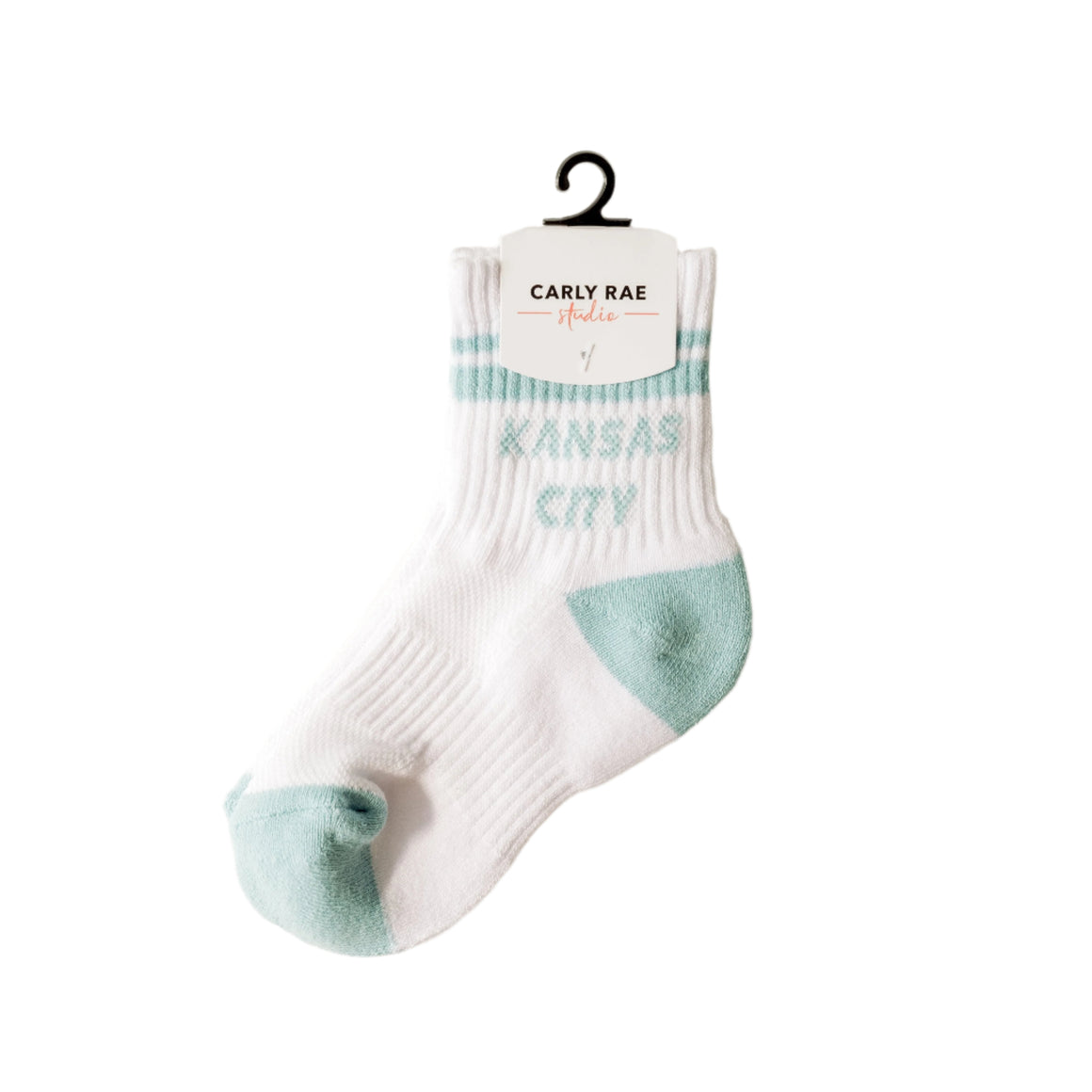 Kids Kansas City Crew Socks - Teal + White