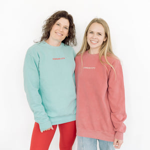 Kansas City Embroidered Sweatshirt - Crimson