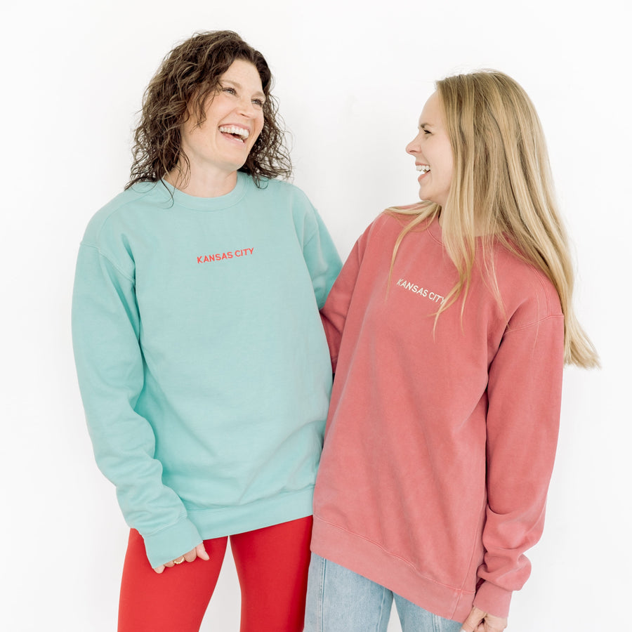 Kansas City Embroidered Sweatshirt - Crimson
