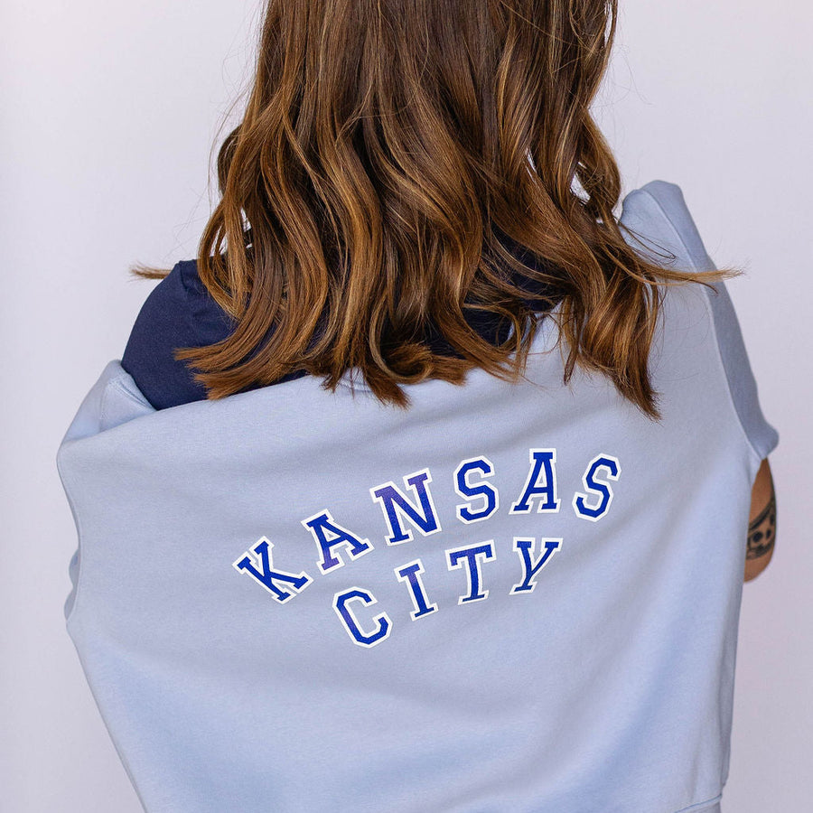 Sporty Sweatshirt - Blue & Dark Blue