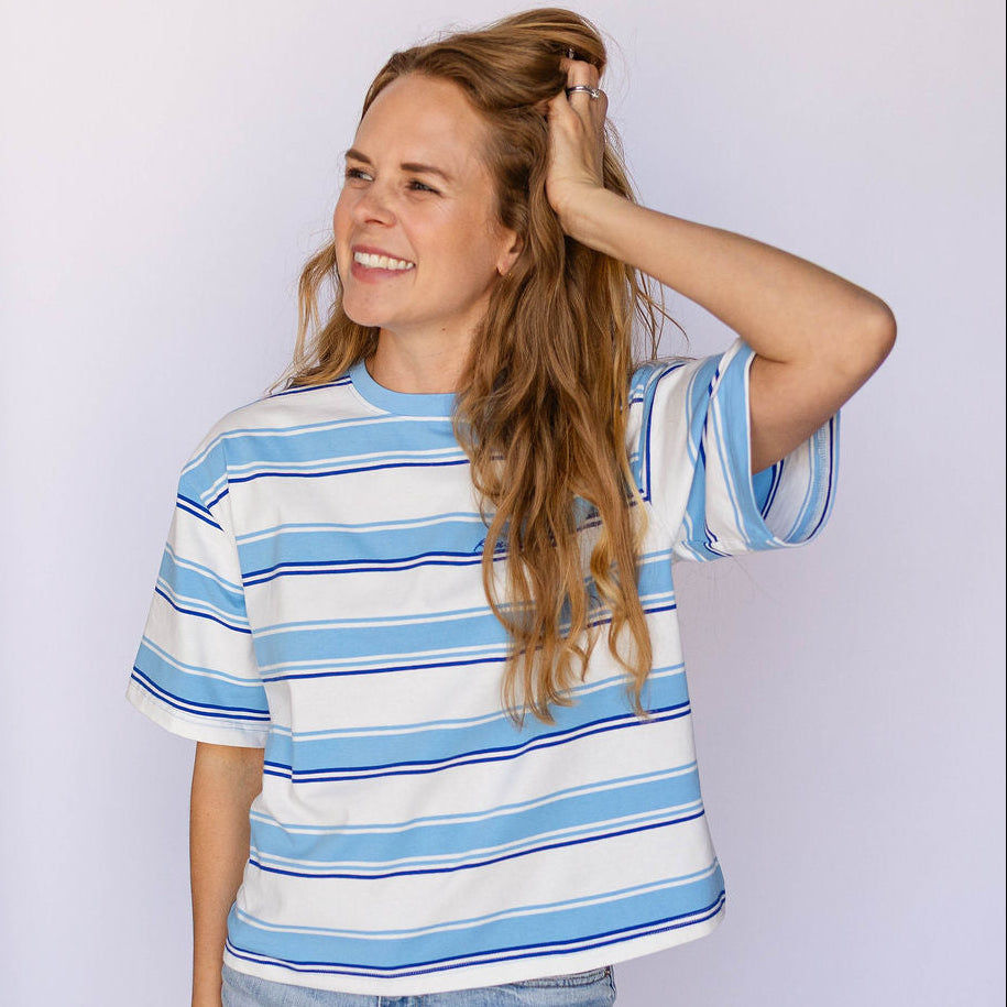 Striped Kansas City Shirt - Light Blue & Blue