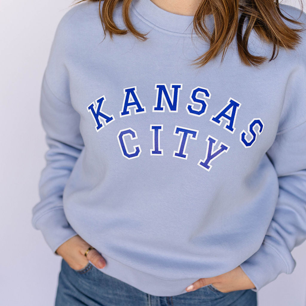 Sporty Sweatshirt - Blue & Dark Blue