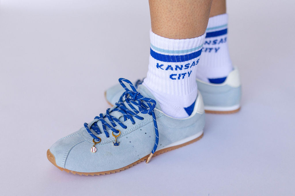 Shoe Charm & Laces Set - Blue