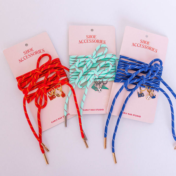Shoe Charm & Laces Set - Red
