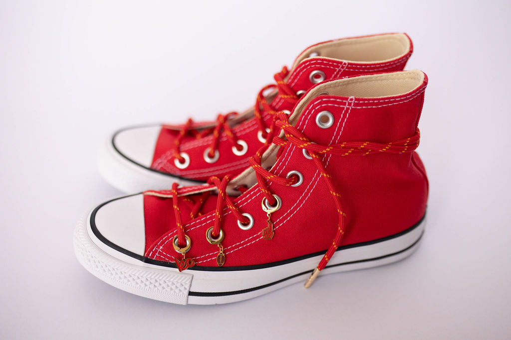 Shoe Charm & Laces Set - Red