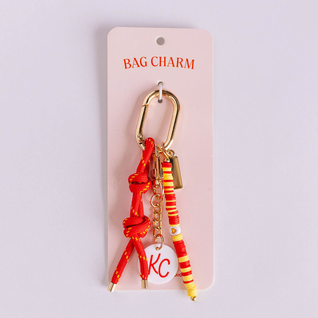 Bag Charm - Red & Yellow