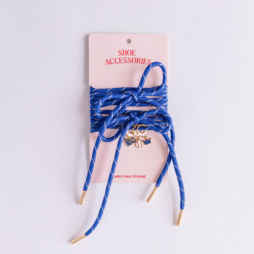 Shoe Charm & Laces Set - Blue