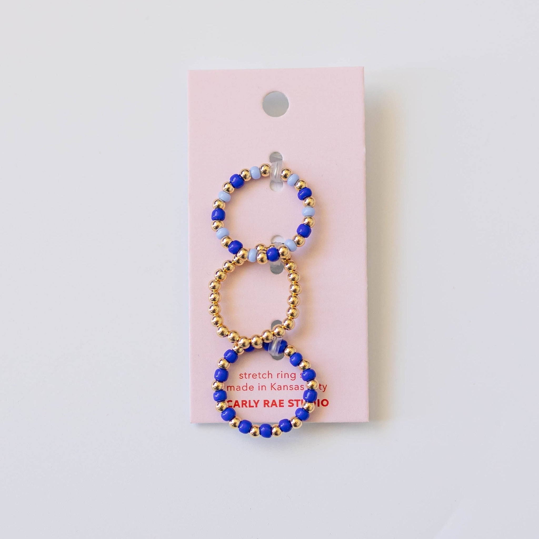 Stretch Ring Stack - Blue