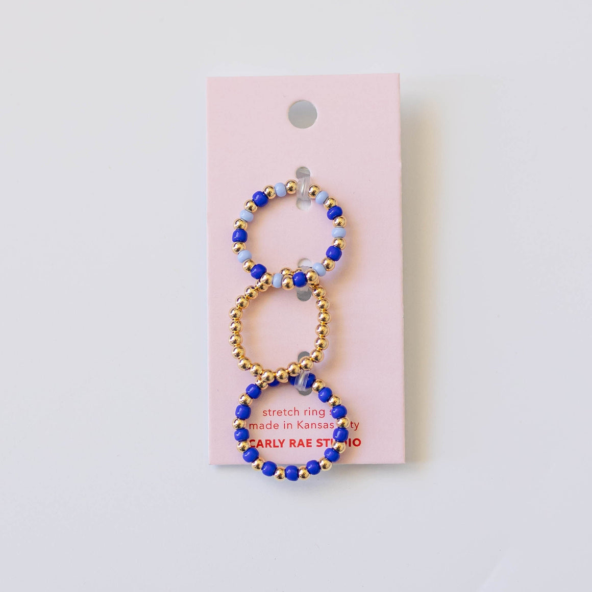 Stretch Ring Stack - Blue