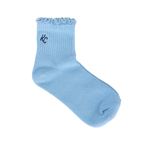 Kansas City Ruffle Socks - Light Blue