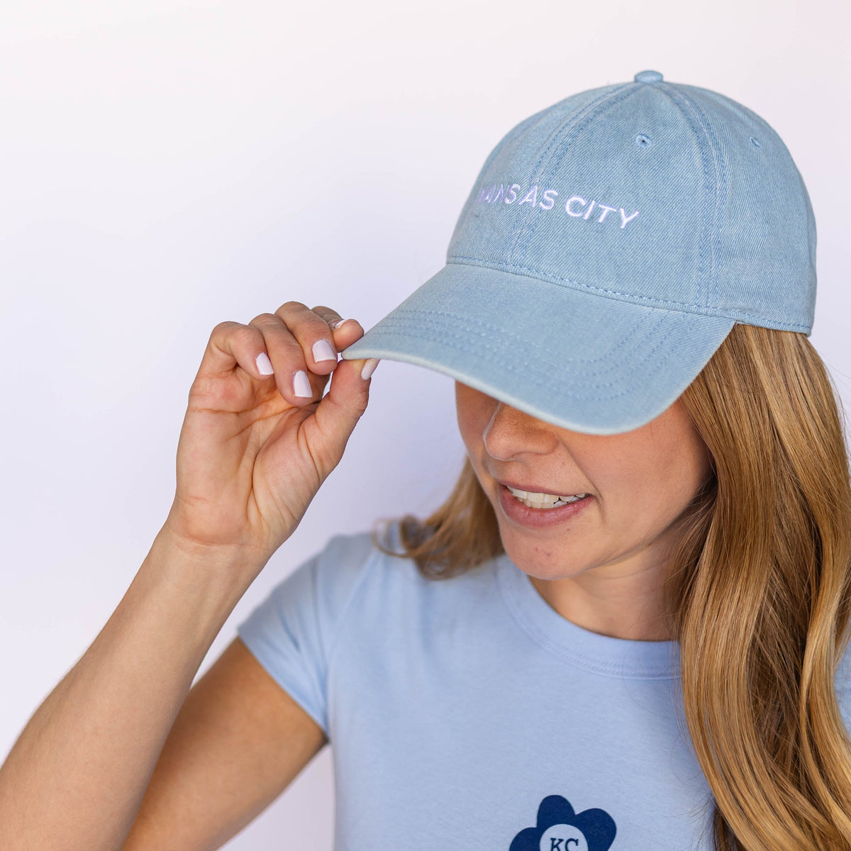 Kansas City Embroidered Hat - Denim
