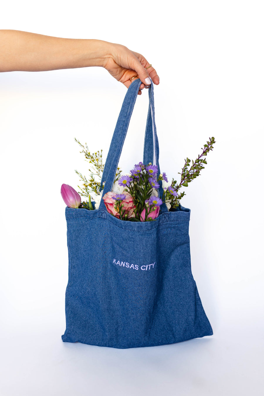 Kansas City Jean Embroidered Tote