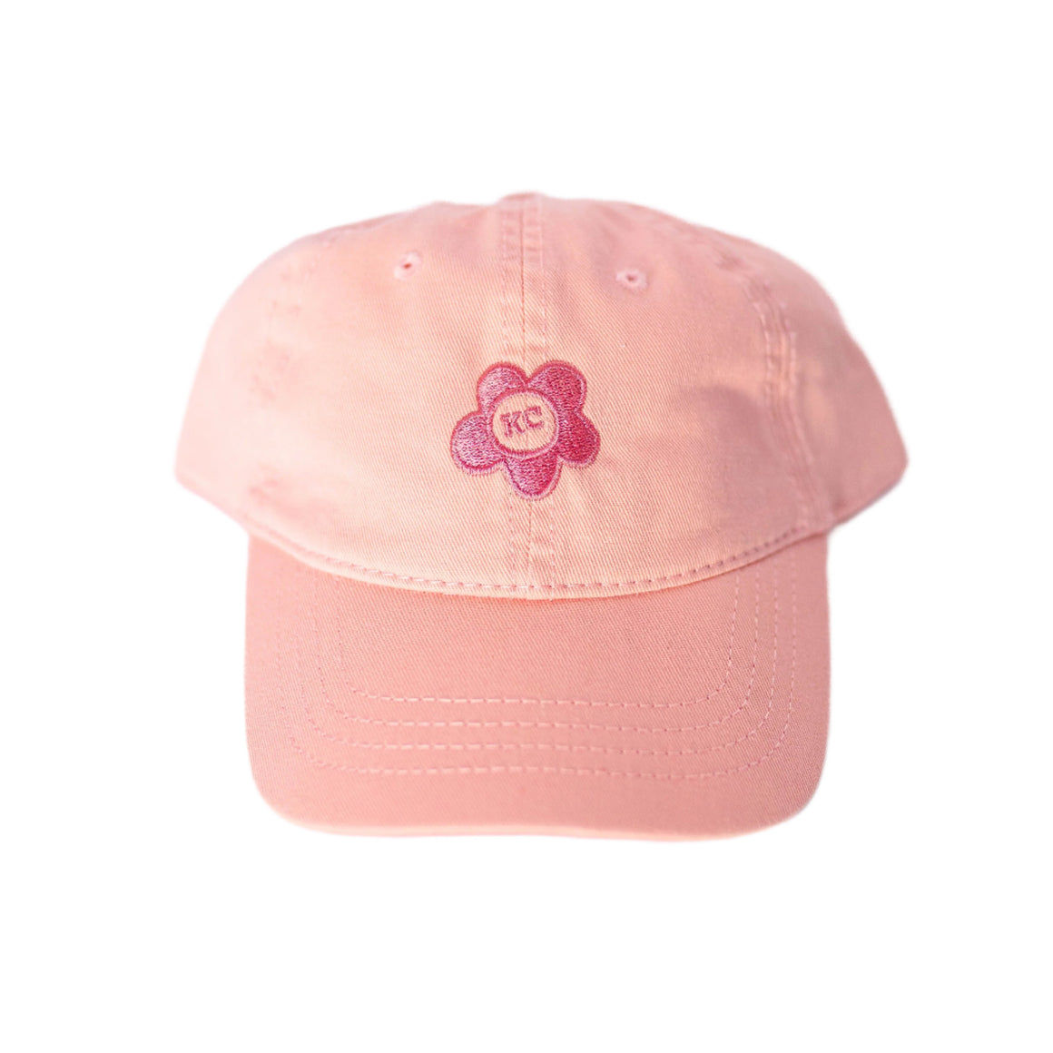 KC Flower Embroidered Hat - Youth - Pink