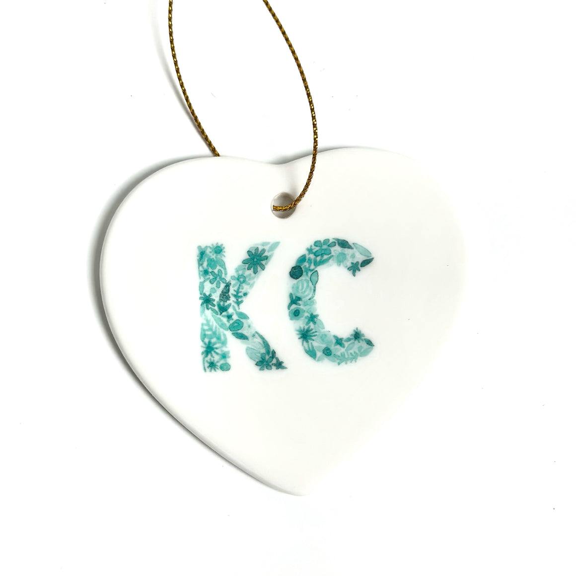 Heart KC Ornament Teal