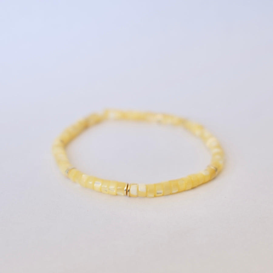 Pearly Yellow Stretch Bracelet