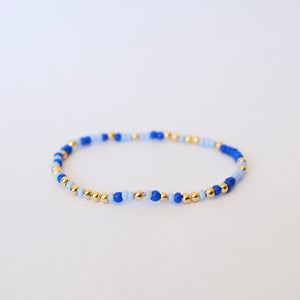Royal + Baby Blue Game Day Stretch Bracelet