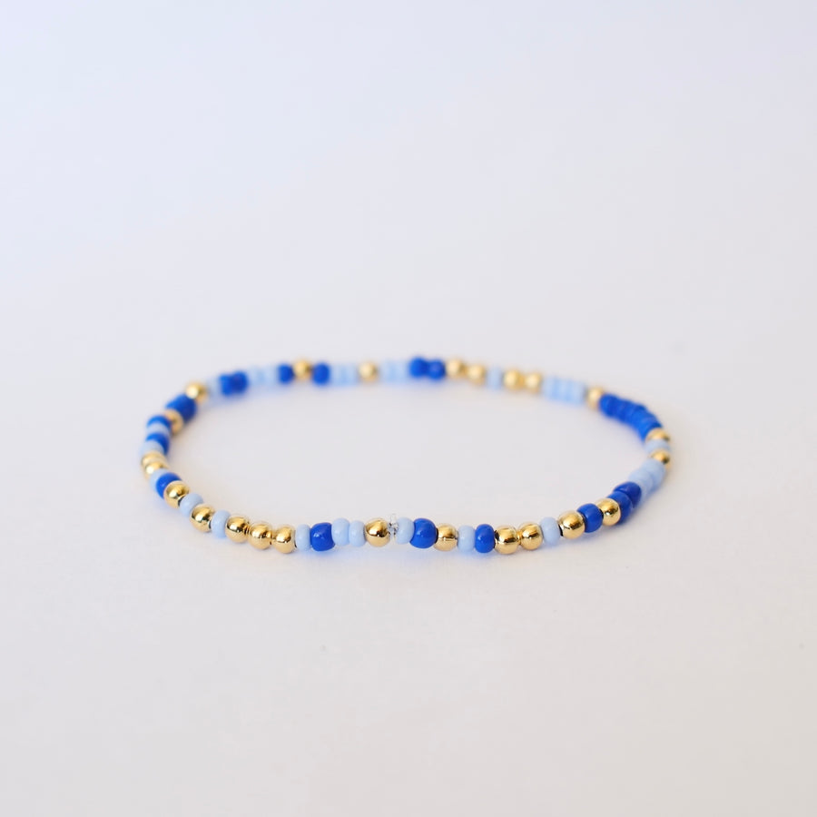 Royal + Baby Blue Game Day Stretch Bracelet