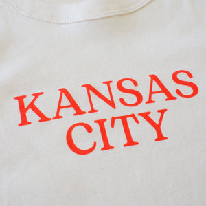 Kansas City Baby Tee - Cream & Red