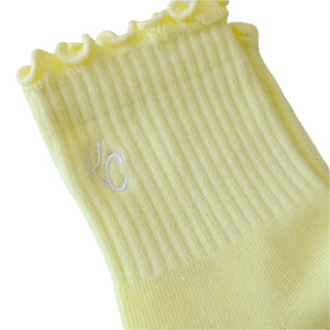 Kansas City Ruffle Socks - Yellow