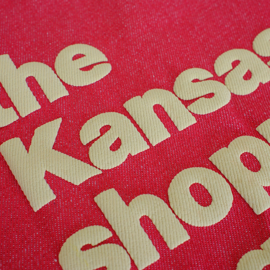 The Kansas City Shopping Bag 3 Sided Tote - Red with Yellow