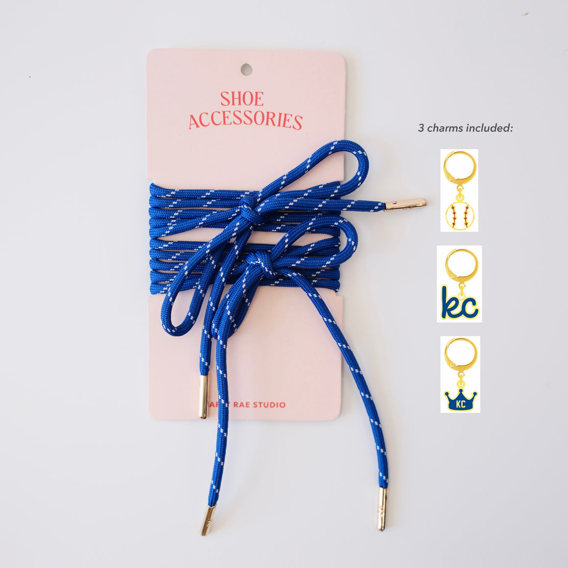 Shoe Charm & Laces Set - Blue